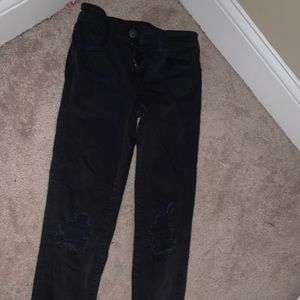 AEO black ripped jeans